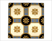 Encaustic Tile with Floral Design