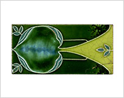 Tube Lining Border Tiles with Floral Design
