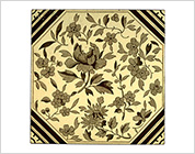 Transfer Printed Tiles with Floral Design