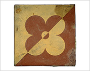 Encaustic Tile with Floral Design