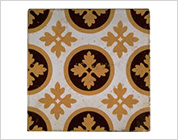 Encaustic Tile with Floral Design