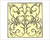 Transfer Printed Tiles with Floral Design