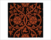 Transfer Printed Tile with Floral Design