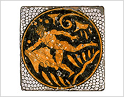 Hand Printed Tiles with Design of the Scene from the Greek Myths
