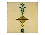 Tube Lining Tiles with Design of Torch