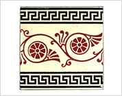 Transfer Printed Tile with Floral Design