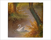Hand Painted Tiles with Design of the Nature Scene