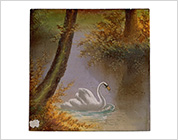 Hand Painted Tiles with Design of the Nature Scene