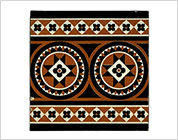 Transfer Printed Tile with Geometric Pattern
