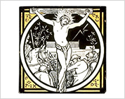 Block-Printed Tile with Design of the Scene from The Bible