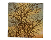 Hand Painted Tiles with Design of the Nature Scene