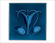Tube Lining Tiles with Floral Design
