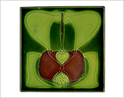 Tube Lining Tiles with Floral Design