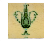Tube Lining Tiles with Design of Torch