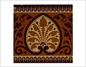 Transfer Printed Tile with Floral Design