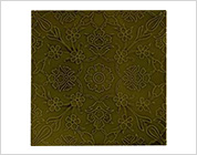Tube Lining Tile with Floral Design