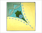 Tube Lining Tiles with Geometric Pattern