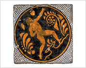 Hand Printed Tiles with Design of the Scene from the Greek Myths