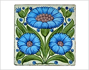 Hand Painted Tile with Floral