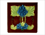 Tube Lining Tiles with Design of Torch