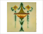 Tube Lining Tiles with Design of Torch