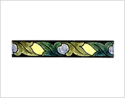 Hand Painted Border Tile with Floral Design