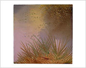 Hand Painted Tiles with Design of the Nature Scene
