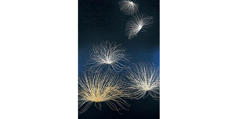 TSUKIOKA Yuji, kirikane, b.1949, Tokyo