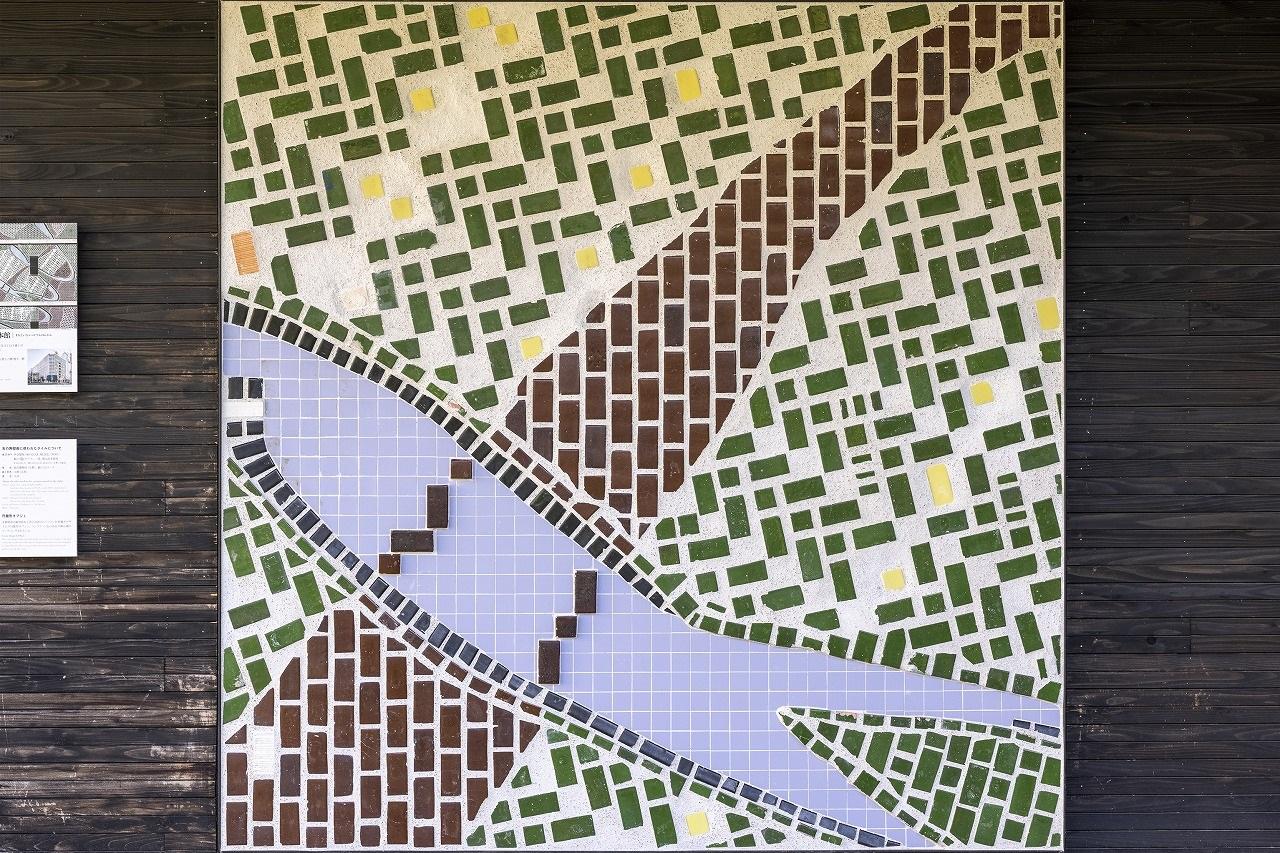 Permanent display of fragment restored and relocated by the Museum  Wall, Former Maruei Department Store  Design: T. Murano ＆ Mori Associated Architects Office, 1956
