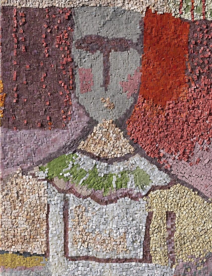 Mural fragment collected by the MuseumFormer Hotel Nagoya CastleDialogue between Day and Night Original image: Kazu Wakita, 1969