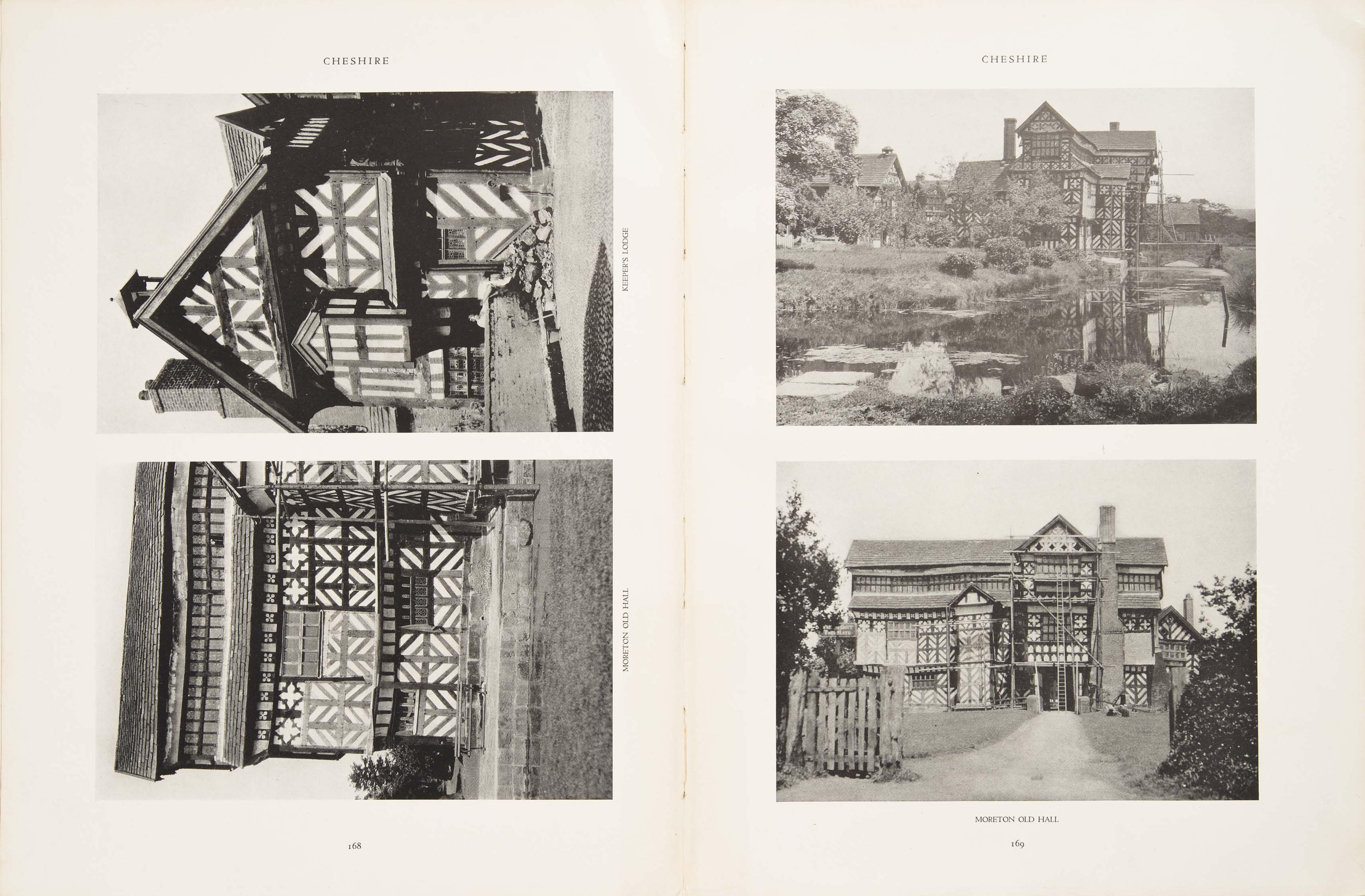 Samuel Chamberlain『TUDOR HOMES OF ENGLAND』（Architectual BookPublishing,New York, 1929）。遠藤が甚吉邸を建てる際に参考にした実物。