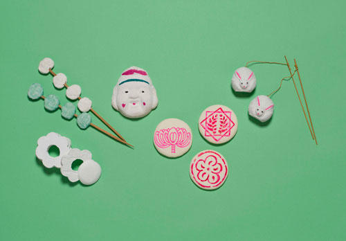 信仰駄菓子の模型。 