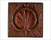 Tiles with Floral Design Pressed in Relief