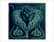 Relief Tile with Floral Design