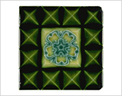 Relief Tile with Floral Design