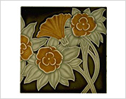 Tiles with Floral Design Pressed in Relief