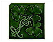 Relief Tile with Floral Design