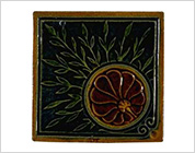 Tiles with Floral Design Pressed in Relief