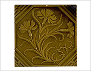 Relief Tile with Floral Design