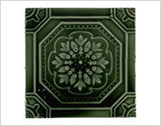 Relief Tile with Floral Design