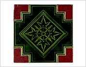 Tiles with Floral Design Pressed in Relief