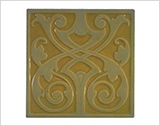Tiles with Floral Design Pressed in Relief