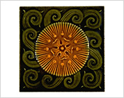 Tiles with Floral Design Pressed in Relief