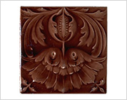 Relief Tile with Floral Design