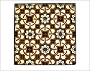 Encaustic Tile with Floral Design