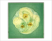 Relief Tile with Floral Design