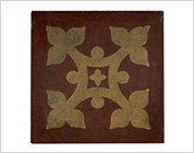 Encaustic Tile with Floral Design