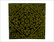 Relief Tile with Floral Design