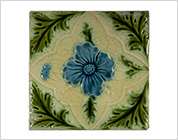 Tiles with Floral Design Pressed in Relief
