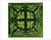 Relief Tile with Floral Design